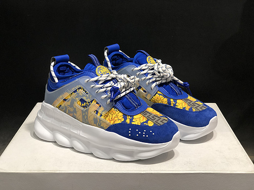 Italian luxury jewelry Versace_Versace 18 autumn and winter new men and women fashion trends thick bottom low-top casual sports shoes 36-45 yards-b39b5313